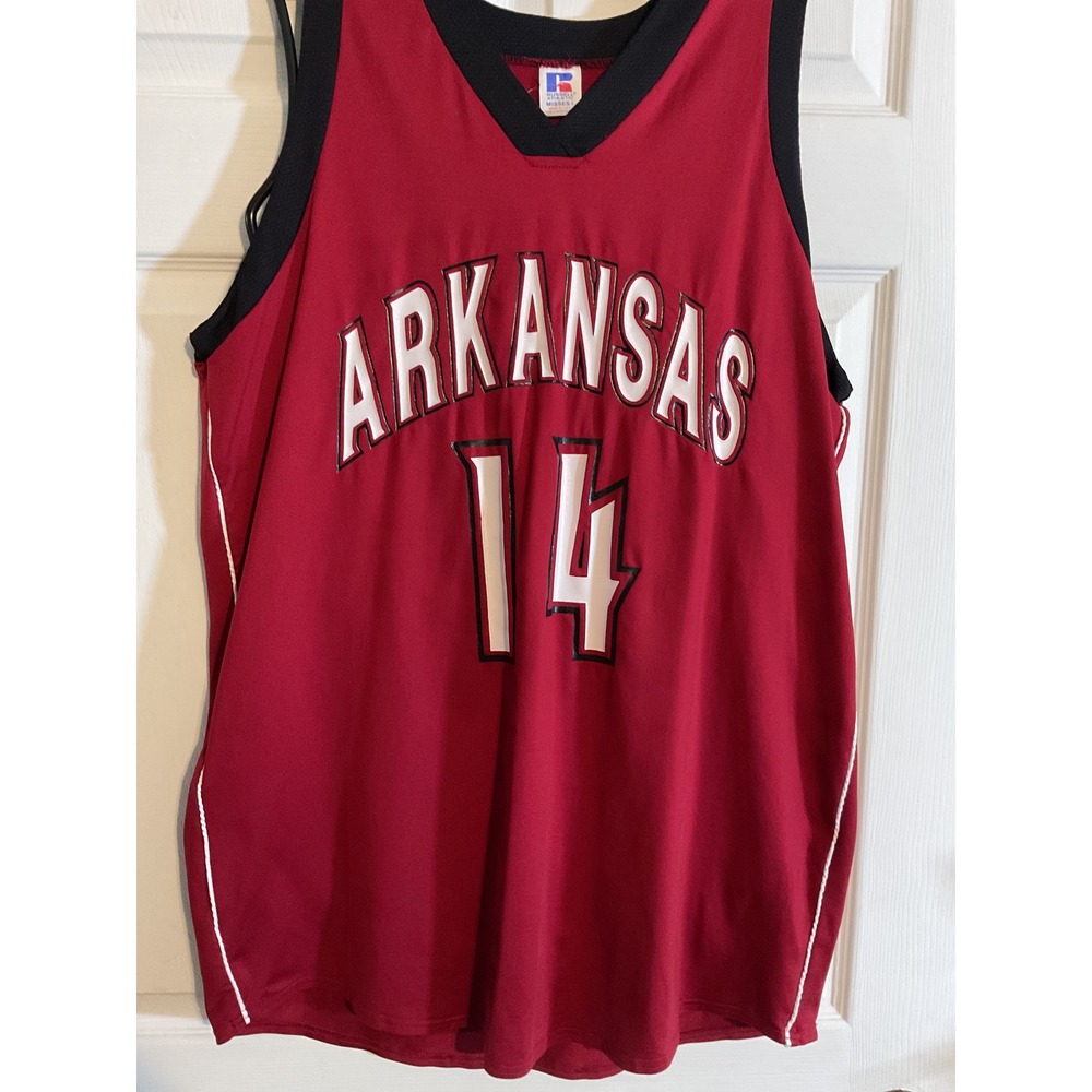 Russell Athletic Arkansas Razorbacks Vaughn 14 Jersey Red Womens Misses‎ L USA